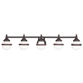 Livex Lighting 5 Light Olde Bronze Bath Light - 5715-67