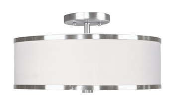 Livex Lighting 3 Light Brushed Nickel Ceiling Mount - 6368-91