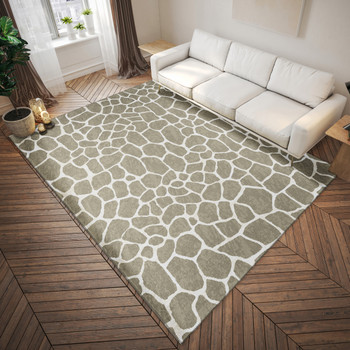 Addison Rugs ASF34 Safari Machine Made Taupe Area Rugs