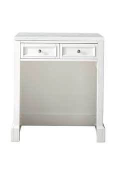 De Soto 30"  Countertop  Unit (makeup Counter), Bright White W/ 3 Cm Arctic Fall Solid Surface Top