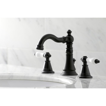 Fauceture FSC1970PL English Classic Widespread Bathroom Faucet, Matte Black