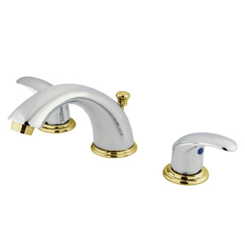 Kingston Brass KB6964LL Legacy Widespread Bathroom Faucet, Polished Chrome/Polished Brass