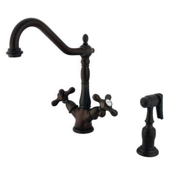 Kingston Brass Heritage Two Handle Single-hole Kitchen Faucets KS123XAXBS-P