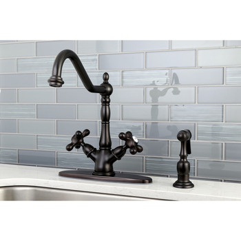 Kingston Brass Heritage Two Handle Single-hole Kitchen Faucets KS123XAXBS-P