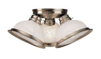 Livex Lighting 3 Light Brushed Nickel Ceiling Mount - 8108-91