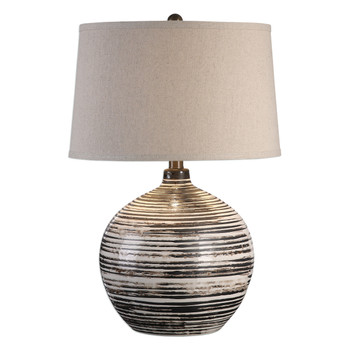 Uttermost Bloxom Mocha Ivory Lamp