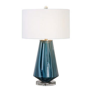 Uttermost Pescara Teal-gray Glass Lamp