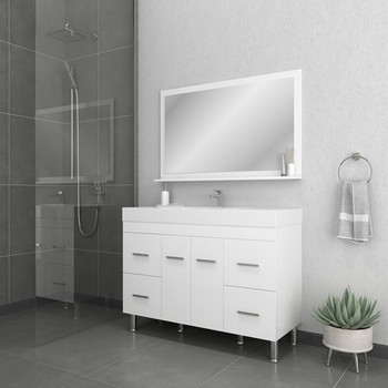 Ripley 48 Inch White Vanity With Sink