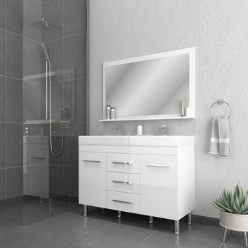 Ripley 48 Inch White Double Vanity With Sink