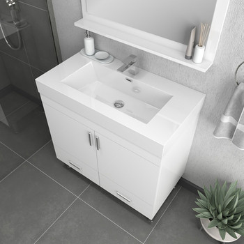 Ripley 36 Inch White Vanity With Sink