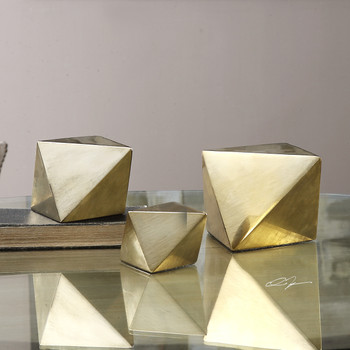 Uttermost Rhombus Champagne Accents, S/3