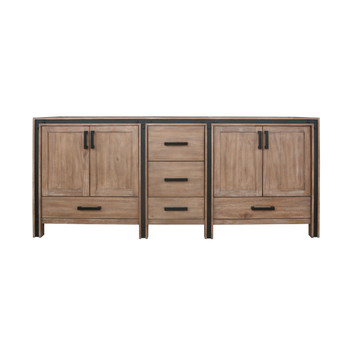 Ziva 80" Rustic Barnwood Vanity Cabinet Only