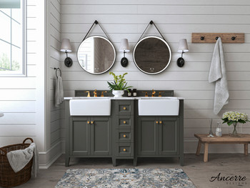 Adeline 60 In. Bath Vanity Set In Sapphire Gray