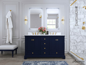 Audrey 60 In. Bath Vanity Set In Heritage Blue