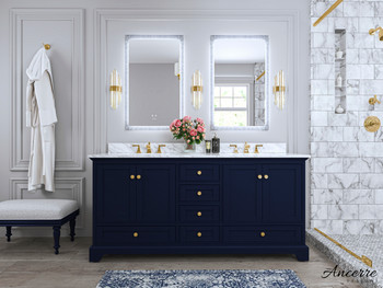 Audrey 72 In. Bath Vanity Set In Heritage Blue