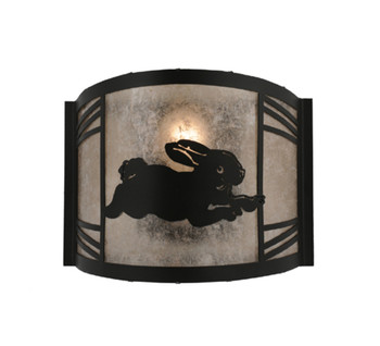 Meyda 12"w Rabbit On The Loose Right Wall Sconce