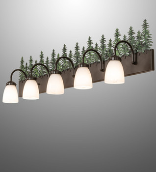 Meyda 48" Wide Tall Pines 5 Light Vanity