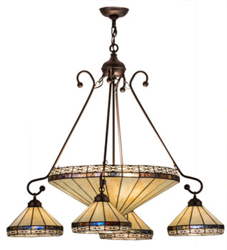 Meyda 36"w Crestwood 5 Lt Chandelier