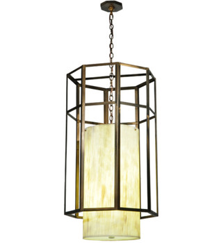 Meyda 23" Wide Cilindro Caged Pendant