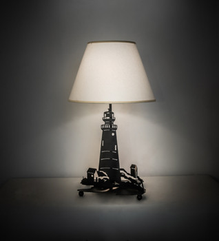 Meyda 22" High Lighthouse Double Lit Table Lamp