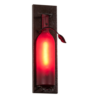 Meyda 5" Wide Tuscan Vineyard Wine Bottle Wall Sconce