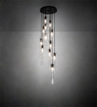 Meyda 16" Wide Cilindro 12 Light Cascading Pendant