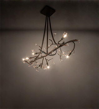 Meyda 48" Long Winter Solstice Budding Chandelier