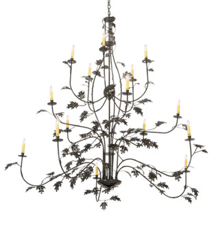 Meyda 72" Wide Oak Leaf 15 Light Chandelier - 222594