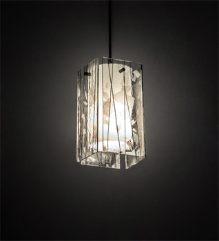 Meyda 5" Square Metro Fusion Branches Quadrato Mini Pendant