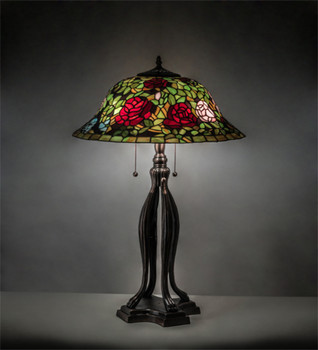 Meyda 30" High Tiffany Rosebush Table Lamp - 228817