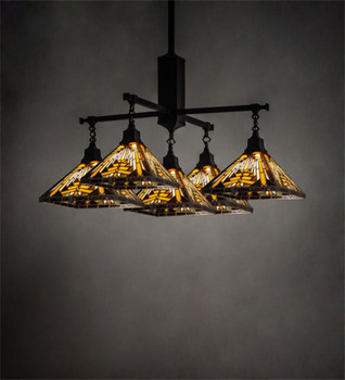 Meyda 36" Square Nuevo Mission 5 Light Chandelier