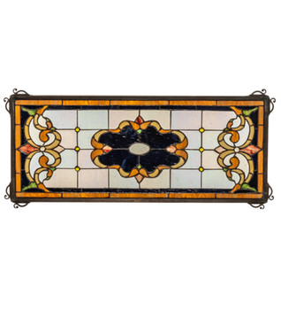 Meyda 24" Wide X 10" High Madison Transom Stained Glass Window