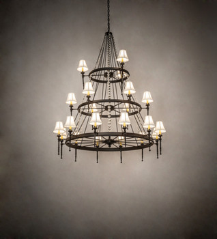 Meyda 56" Wide Amaury 21 Light Three Tier Chandelier