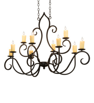 Meyda 48" Long Clifton 10 Light Oblong Chandelier - 237296