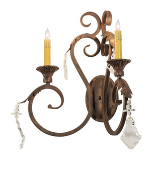 Meyda 19" Wide Josephine 2 Light Wall Sconce