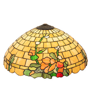 Meyda 20" Wide Duffner & Kimberly Hollyhock Shade