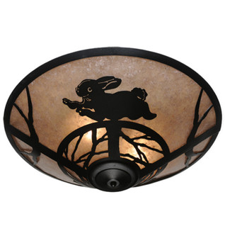 Meyda 22" Wide Rabbit On The Loose Flushmount