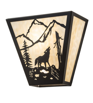 Meyda 13" Wide Wolf On The Loose Wall Sconce