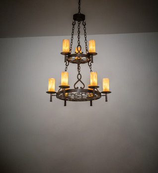 Meyda 31" Wide Newcastle 9 Light Two Tier Chandelier