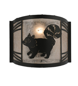 Meyda 12" Wide Raccoon On The Loose Left Wall Sconce