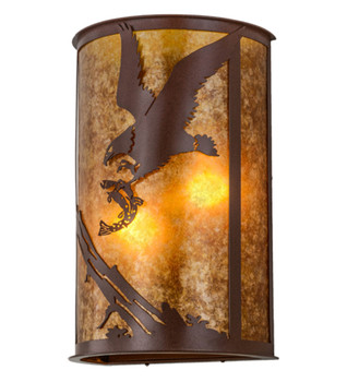 Meyda 13" Wide Strike Of The Eagle Wall Sconce