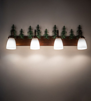 Meyda 34" Wide Tall Pines 4 Light Vanity Light