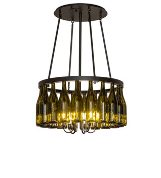 Meyda 26" Wide Tuscan Vineyard 20 Light Wine Bottle Chandelier