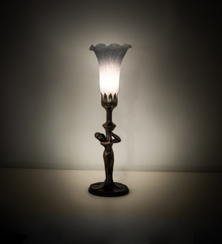 Meyda 15" High Gray Nouveau Lady Accent Lamp