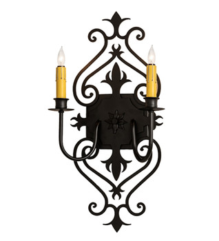 Meyda 11" Wide Louisa 2 Light Wall Sconce - 253607