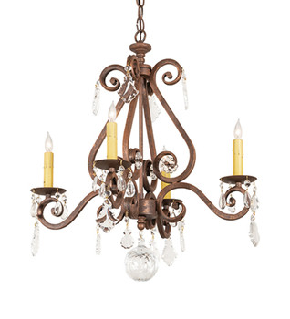 Meyda 22" Wide Adrianna 4 Light Chandelier