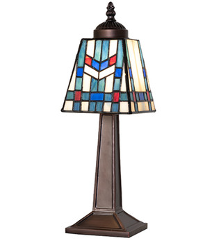 Meyda 10" High Prairie Wheat Mission Mini Lamp