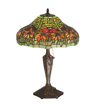 Meyda 22"h Poinsettia Table Lamp