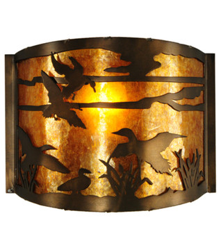 Meyda 12"w Ducks In Flight Wall Sconce