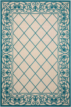 Nourison Aloha ALH16 Aqua Area Rugs